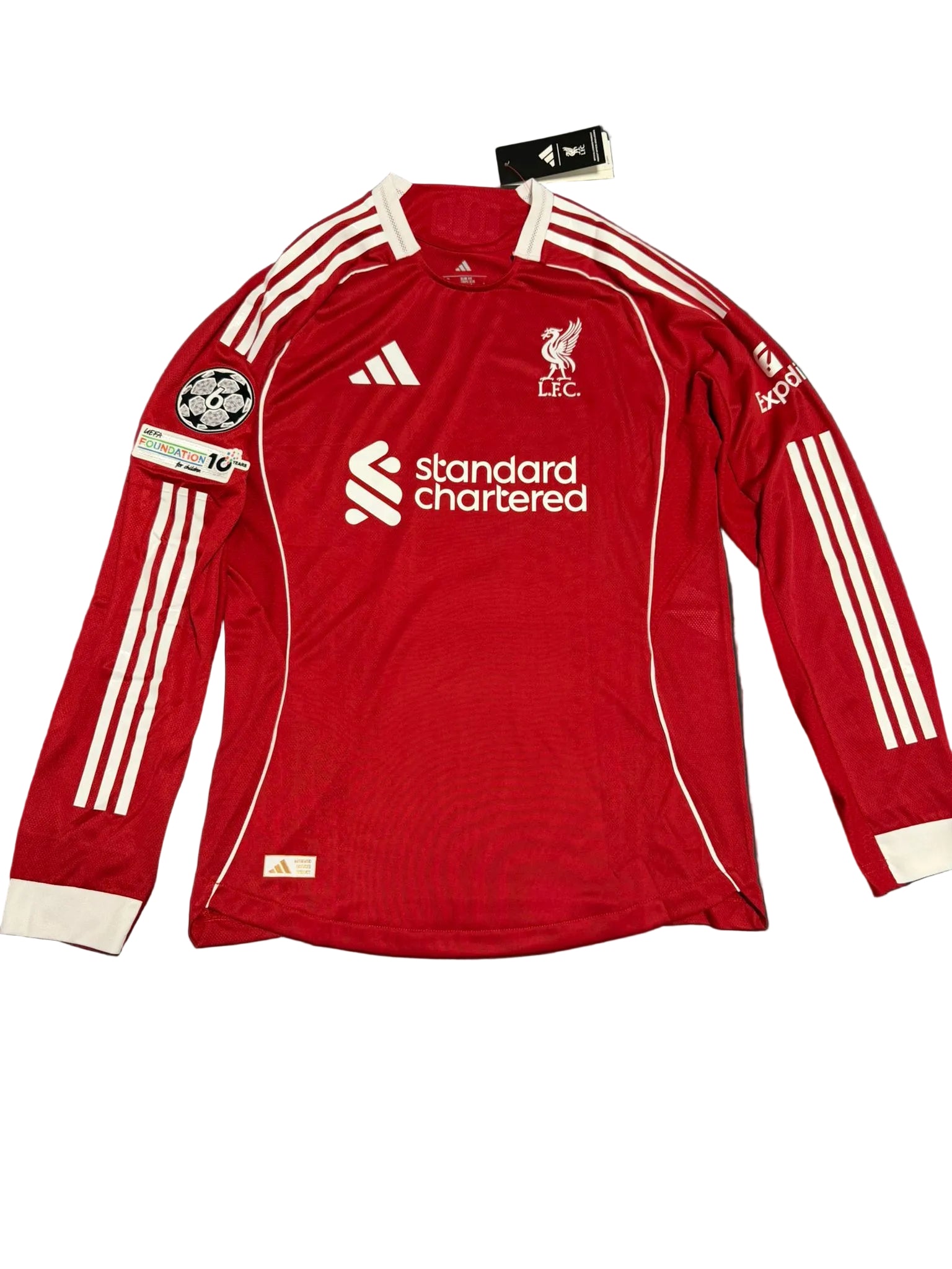 Tricou Liverpool Ekitike home player version long sleeve