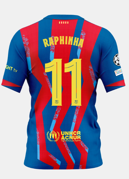 Tricou Barcelona Raphinha forth kit player version