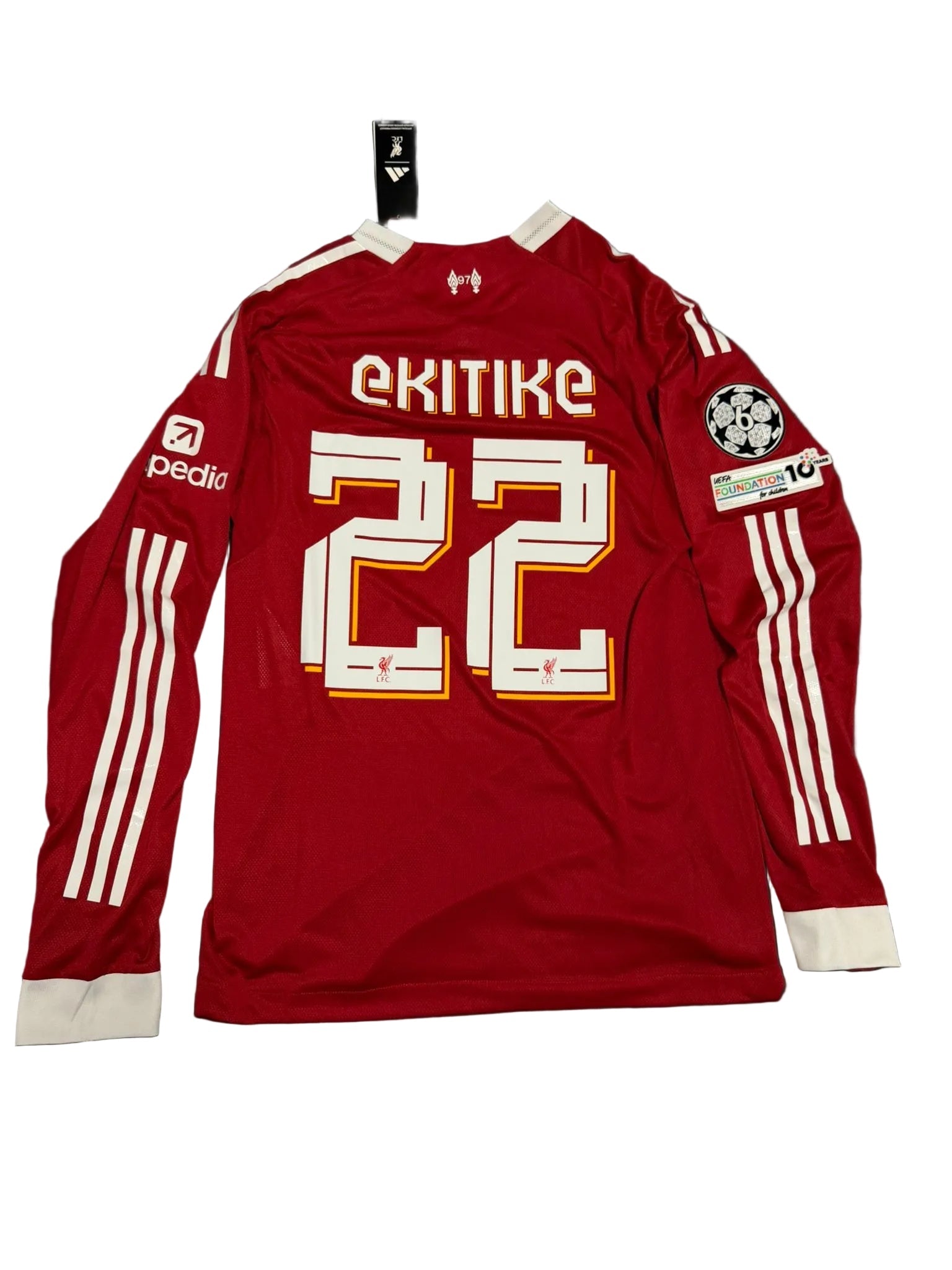 Tricou Liverpool Ekitike home player version long sleeve