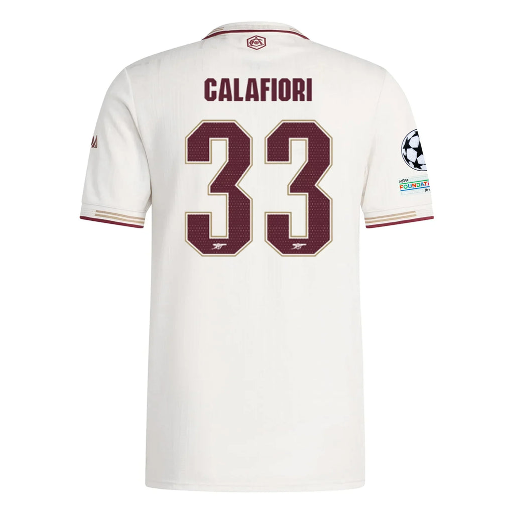 Tricou Arsenal Calafiori away player version